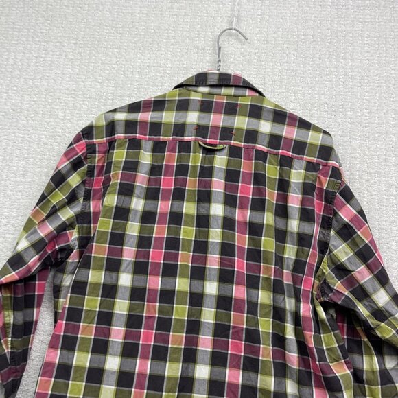 Robert Graham Men's Size L Pink / Green The Freshly Laundered Button Up Shirt - Picture 13 of 13